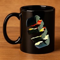 Hockey Puck Tear 11oz C Handle Ceramic Mug