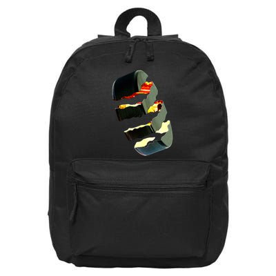 Hockey Puck Tear 16 in Basic Backpack