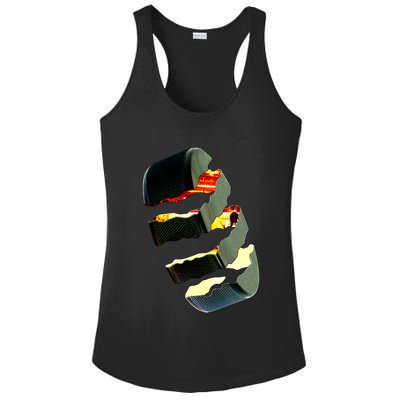 Hockey Puck Tear Ladies PosiCharge Competitor Racerback Tank