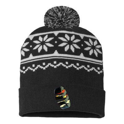 Hockey Puck Tear USA-Made Snowflake Beanie