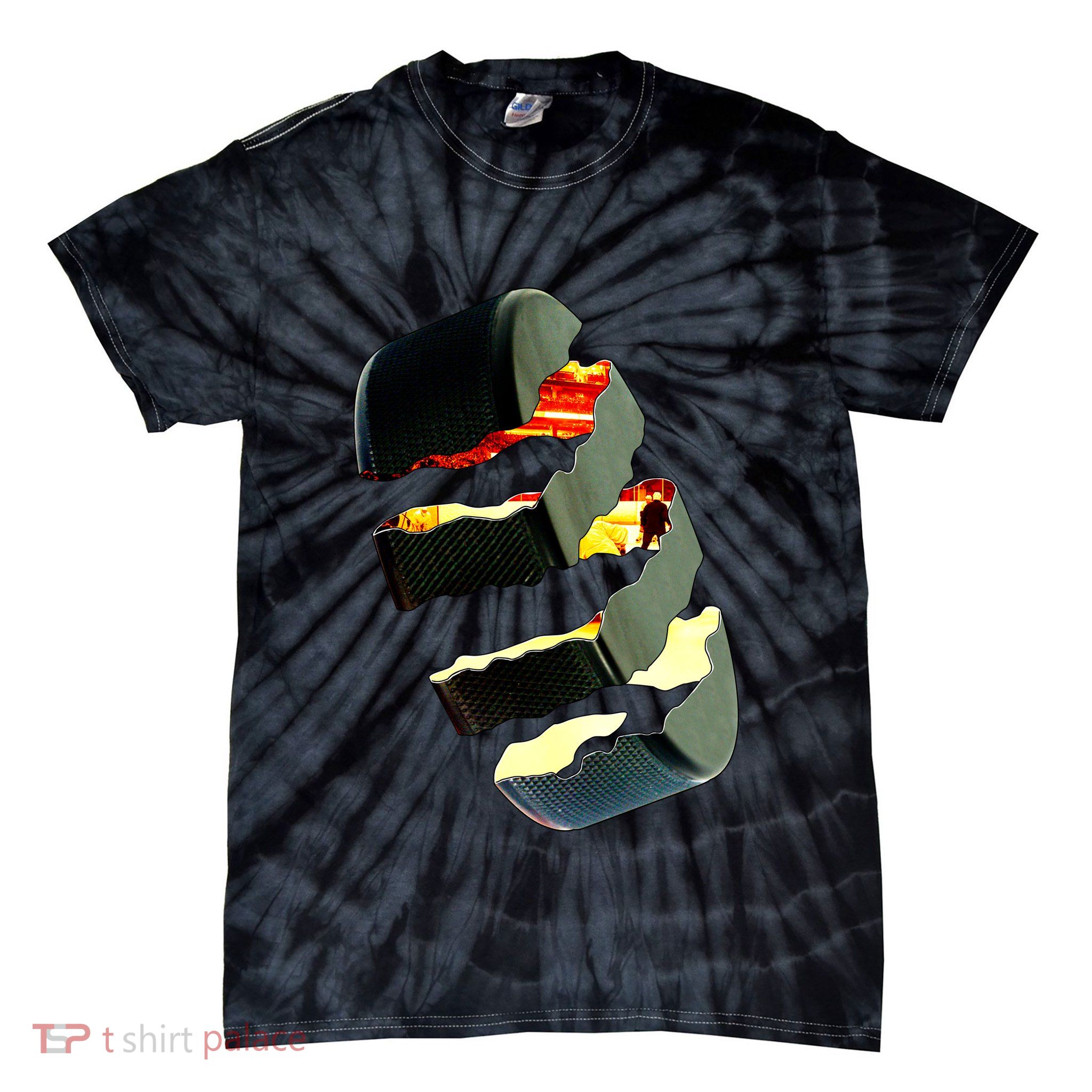 Hockey Puck Tear Tie-Dye T-Shirt