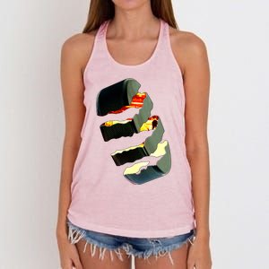 Hockey Puck Tear Women's Knotted Racerback Tank