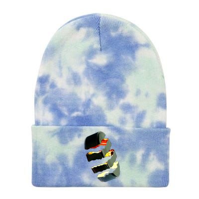 Hockey Puck Tear Tie Dye 12in Knit Beanie