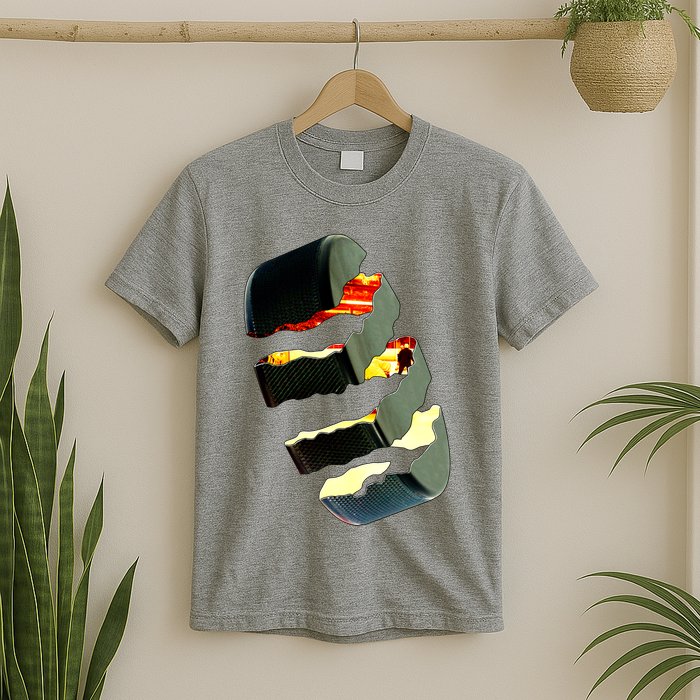 Hockey Puck Tear T-Shirt