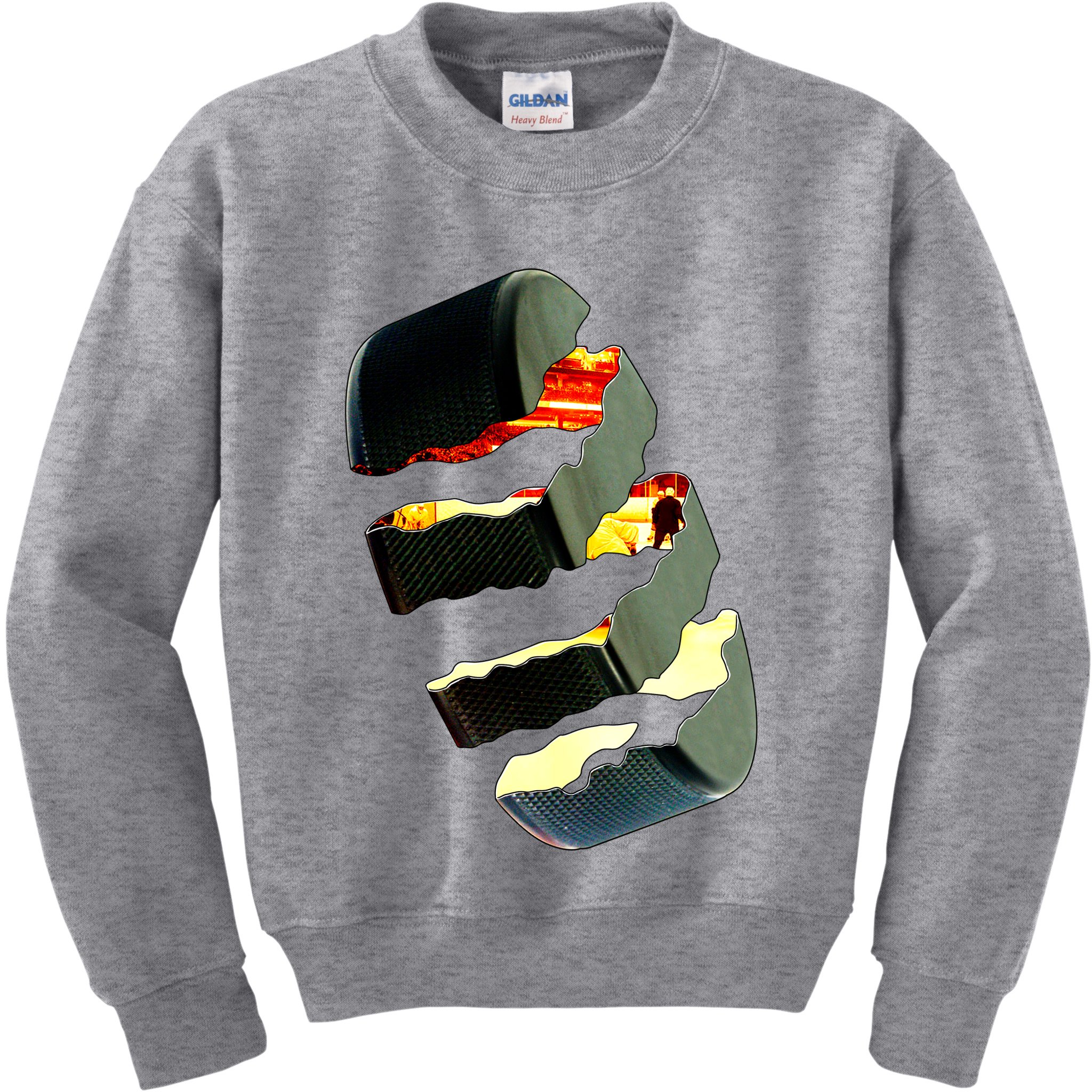 Hockey Puck Tear Kids Sweatshirt