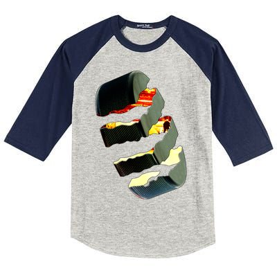 Hockey Puck Tear Kids Colorblock Raglan Jersey