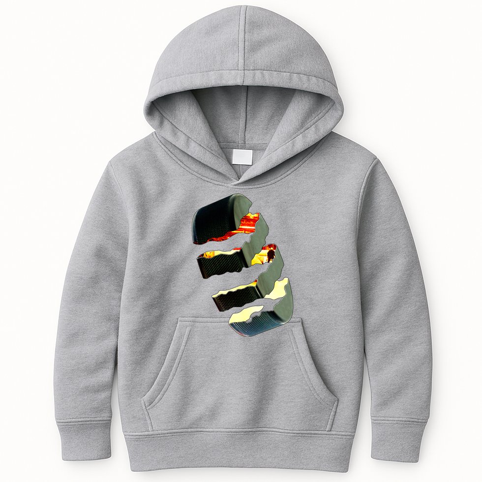 Hockey Puck Tear Kids Hoodie