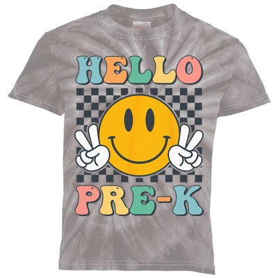 Hello PreK Teachers Smile Team Pre K Back to School Kids Tie-Dye T-Shirt