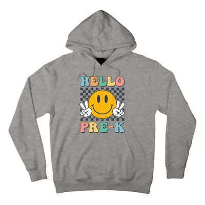 Hello PreK Teachers Smile Team Pre K Back to School Tall Hoodie