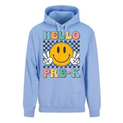 Hello PreK Teachers Smile Team Pre K Back to School Unisex Surf Hoodie