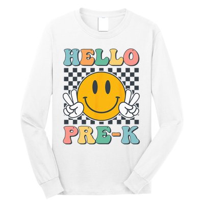 Hello PreK Teachers Smile Team Pre K Back to School Long Sleeve Shirt