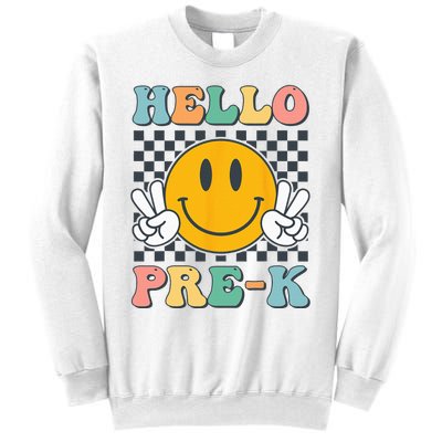 Hello PreK Teachers Smile Team Pre K Back to School Sweatshirt