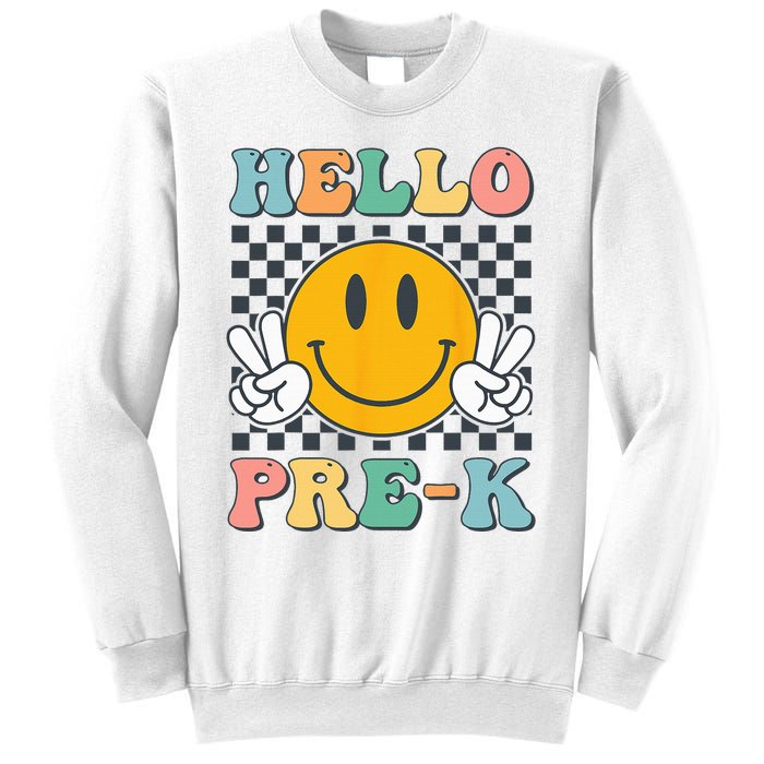 Hello PreK Teachers Smile Team Pre K Back to School Sweatshirt