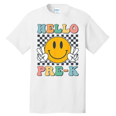 Hello PreK Teachers Smile Team Pre K Back to School Tall T-Shirt