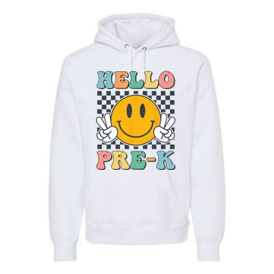 Hello PreK Teachers Smile Team Pre K Back to School Premium Hoodie