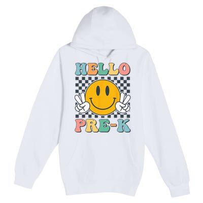 Hello PreK Teachers Smile Team Pre K Back to School Premium Pullover Hoodie