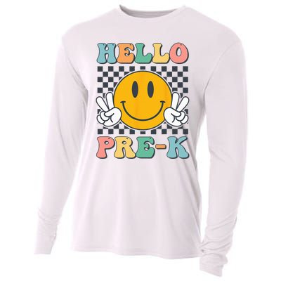 Hello PreK Teachers Smile Team Pre K Back to School Cooling Performance Long Sleeve Crew