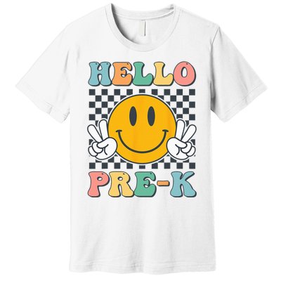 Hello PreK Teachers Smile Team Pre K Back to School Premium T-Shirt