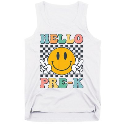 Hello PreK Teachers Smile Team Pre K Back to School Tank Top