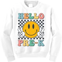 Hello PreK Teachers Smile Team Pre K Back to School Kids Sweatshirt