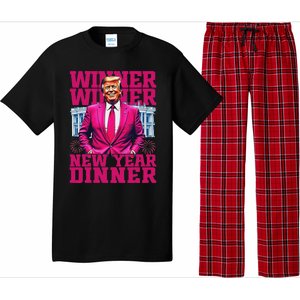 Humor Pinke Trump Winner Winner New YearS Dinner 2025 Trump Pajama Set