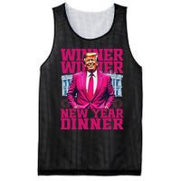 Humor Pinke Trump Winner Winner New YearS Dinner 2025 Trump Mesh Reversible Basketball Jersey Tank