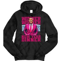 Humor Pinke Trump Winner Winner New YearS Dinner 2025 Trump Tie Dye Hoodie