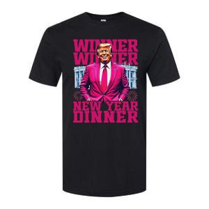 Humor Pinke Trump Winner Winner New YearS Dinner 2025 Trump Softstyle CVC T-Shirt