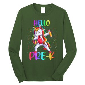 Hello Prek Unicorn Back To School Long Sleeve Shirt