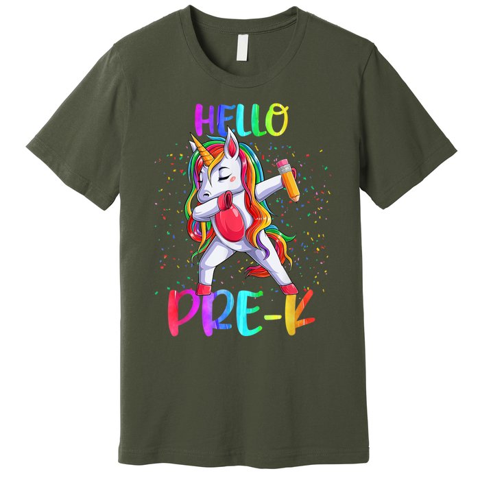 Hello Prek Unicorn Back To School Premium T-Shirt