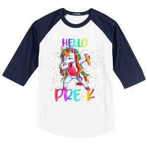 Hello Prek Unicorn Back To School Baseball Sleeve Shirt