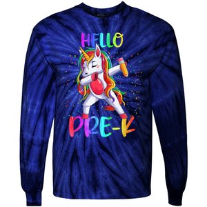 Hello Prek Unicorn Back To School Tie-Dye Long Sleeve Shirt