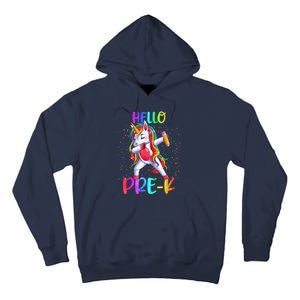 Hello Prek Unicorn Back To School Tall Hoodie