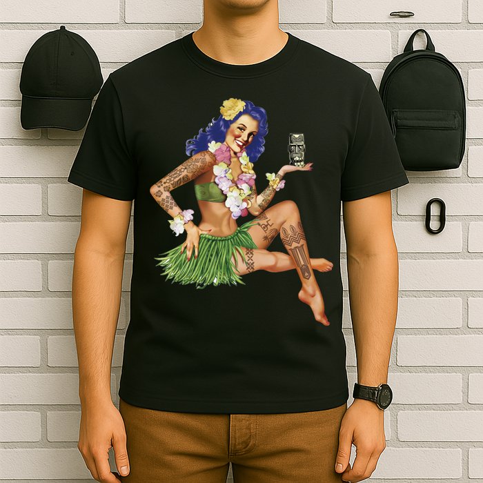 Hawaiian Pin Up T-Shirt
