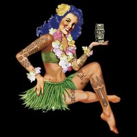 Hawaiian Pin Up T-Shirt