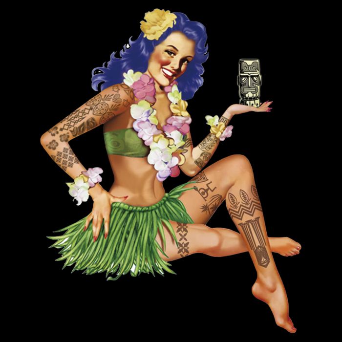 Hawaiian Pin Up T-Shirt