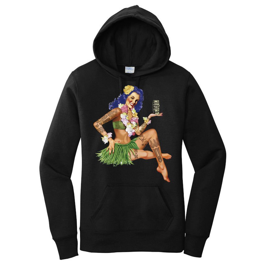 Hawaiian Pin Up Women's Pullover Hoodie