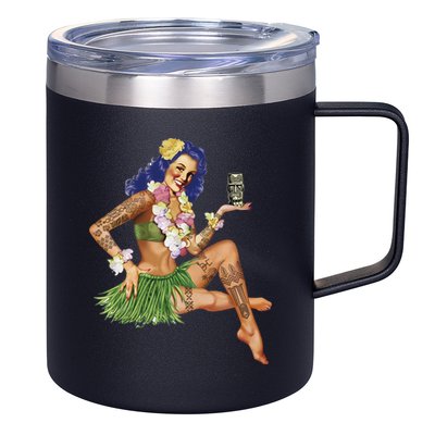 Hawaiian Pin Up 12oz Stainless Steel Coffee Mug