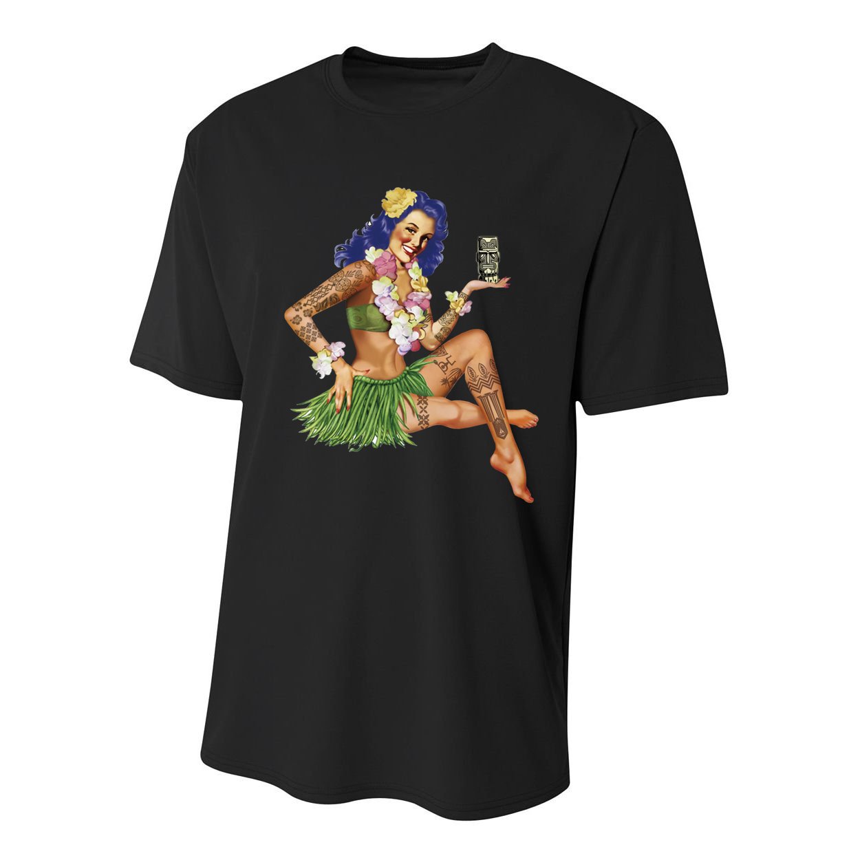 Hawaiian Pin Up Youth Performance Sprint T-Shirt