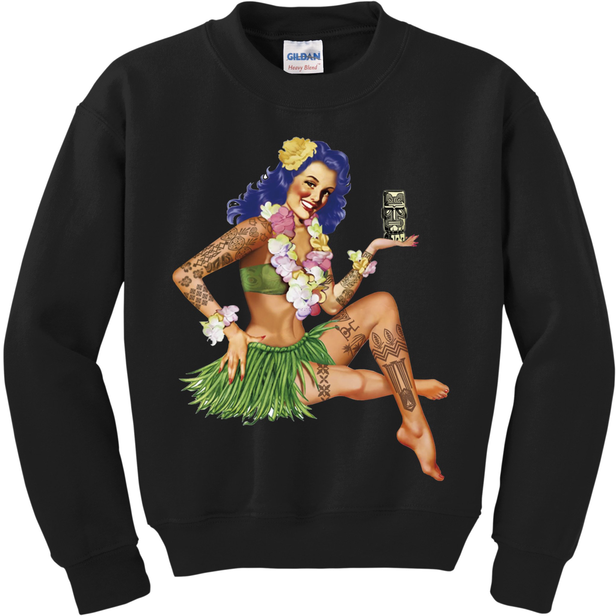 Hawaiian Pin Up Kids Sweatshirt