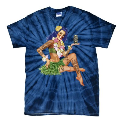 Hawaiian Pin Up Tie-Dye T-Shirt