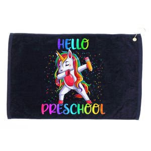 Hello Preschool Unicorn Back To School Grommeted Golf Towel