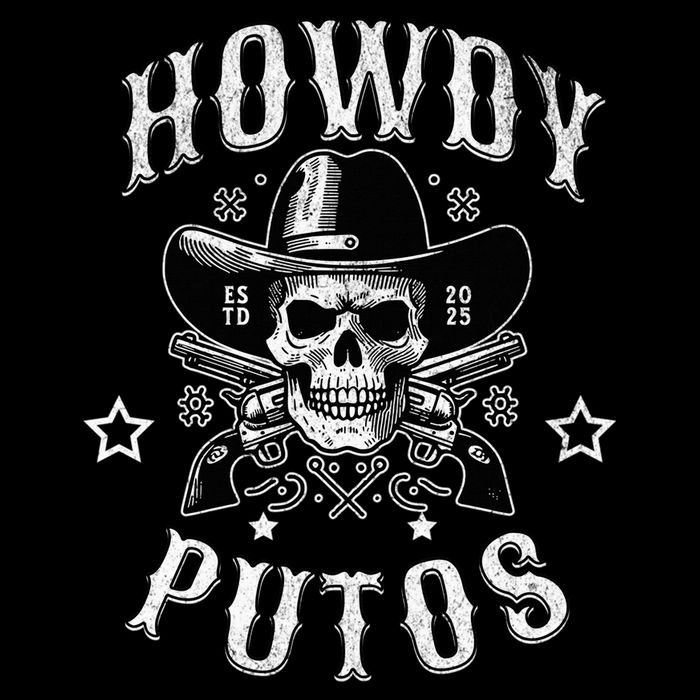 Howdy Putos Vintage Western Cowboy Skull Doggie Tank