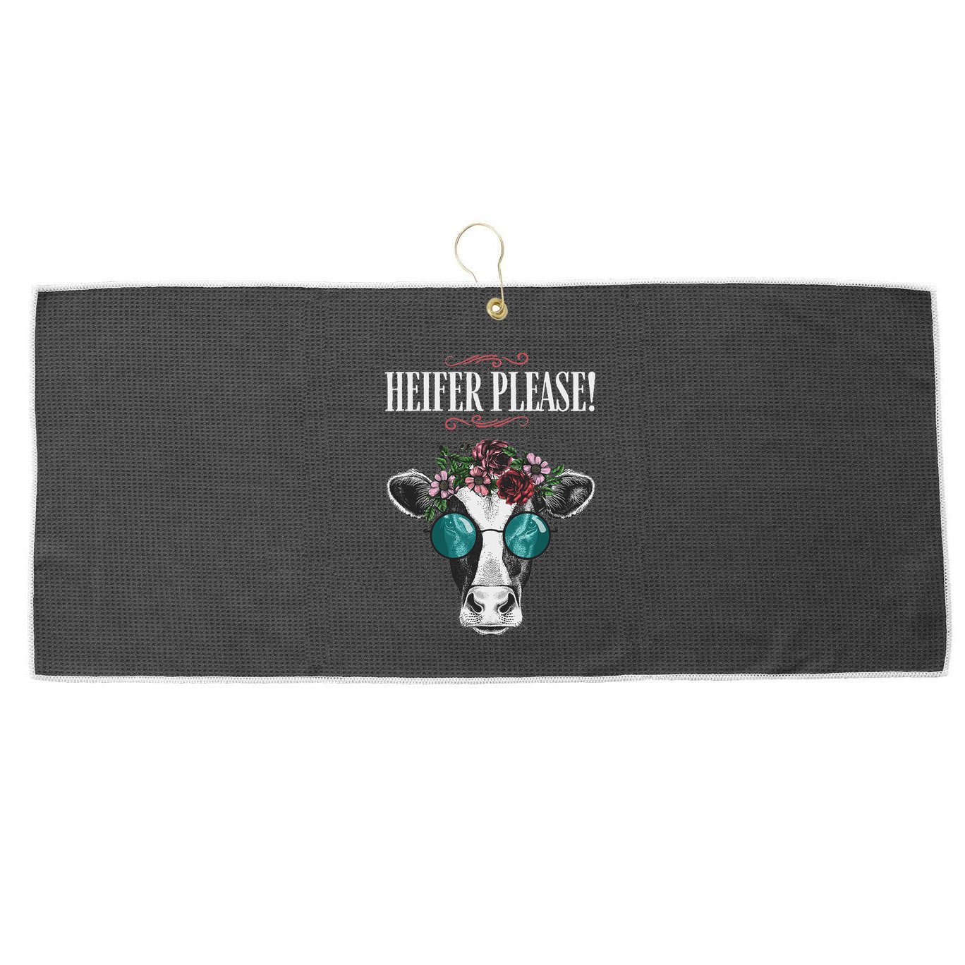 Heifer Please Vintage Country Sayings Heifer Large Microfiber Waffle Golf Towel