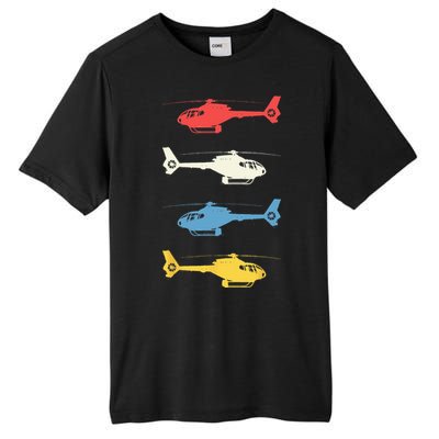 Helicopter Pilot Vintage Aviation Flying Helicopters Pilots Tall Fusion ChromaSoft Performance T-Shirt