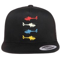 Helicopter Pilot Vintage Aviation Flying Helicopters Pilots Flatbill Hat