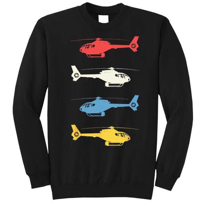 Helicopter Pilot Vintage Aviation Flying Helicopters Pilots Tall Sweatshirt