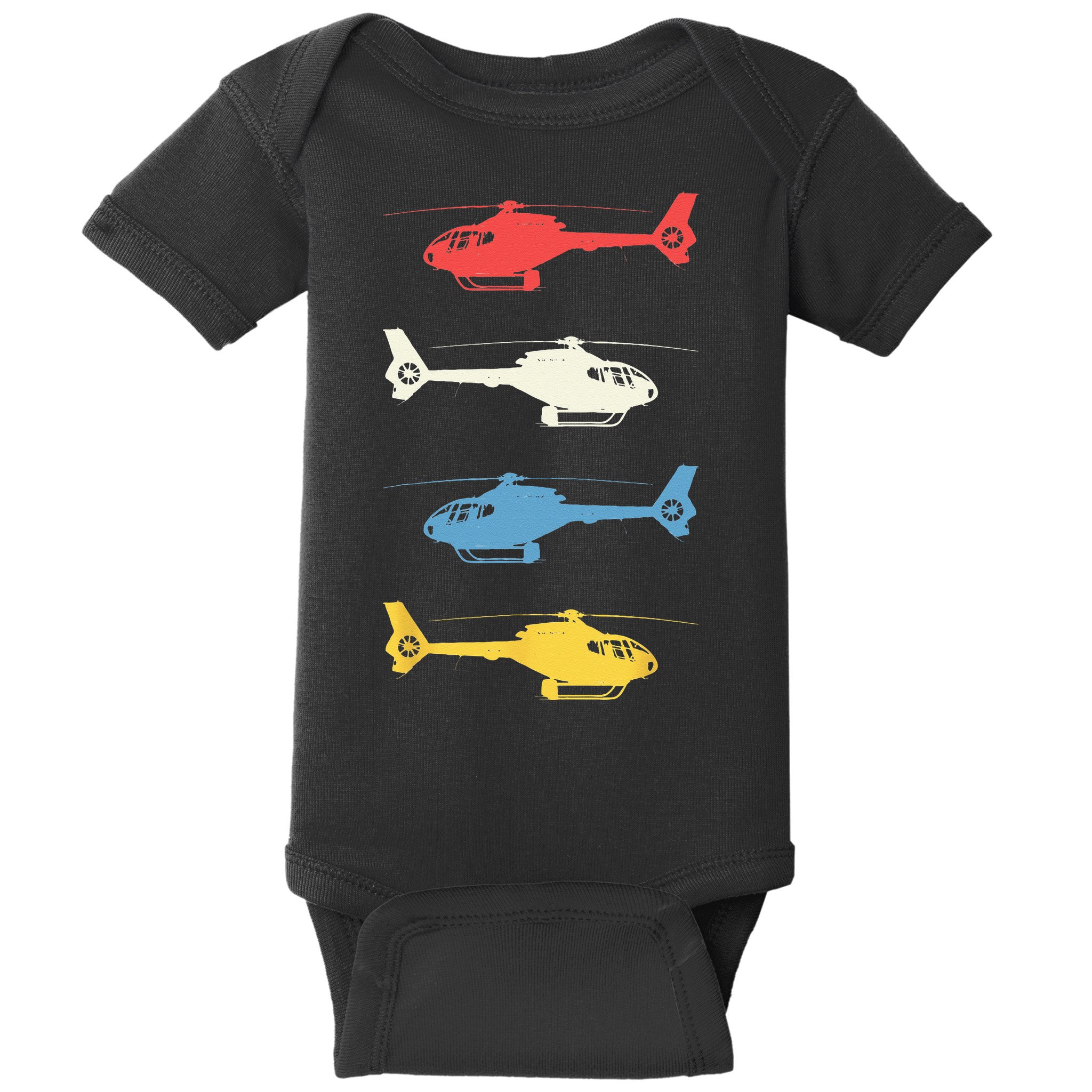 Helicopter Pilot Vintage Aviation Flying Helicopters Pilots Baby Bodysuit