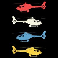 Helicopter Pilot Vintage Aviation Flying Helicopters Pilots Women's V-Neck T-Shirt