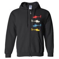 Helicopter Pilot Vintage Aviation Flying Helicopters Pilots Full Zip Hoodie